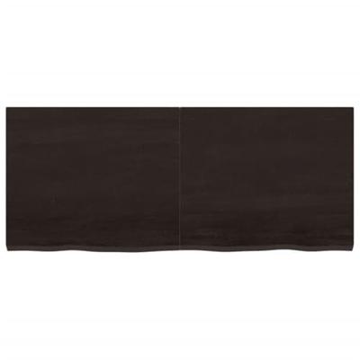Tafelblad 120x50x(2-4)cm behandeld eikenhout donkerbruin