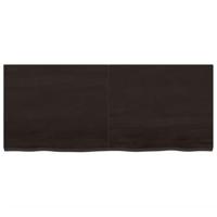 Tafelblad 120x50x(2-4)cm behandeld eikenhout donkerbruin - thumbnail