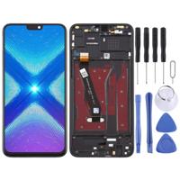 LCD-scherm en digitizer volledige montage met frame voor Huawei Honor 8X (zwart) - thumbnail