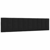 Bedframe zonder matras "Hanko" stof zwart 200x200 cm - thumbnail