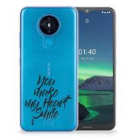 Nokia 1.4 | Siliconen hoesje | met naam Heart Smile - thumbnail