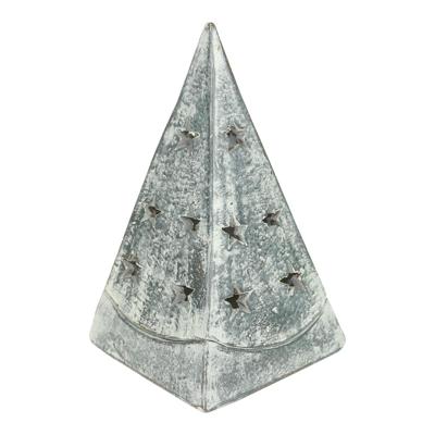 Theelichthouder Piramide White-wash Theelichthouder Piramide White-wash