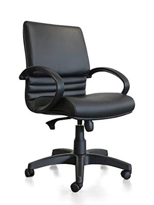 Kangaro Luxe Leren Bureaustoel Leanna Zwart