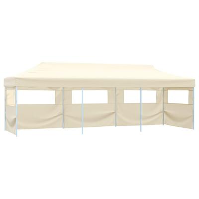 Vouwtent pop-up met 5 zijwanden 3x9 m crème