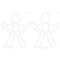 VidaXL Kerstverlichting engel silhouet 2 st 50 leds warm wit - thumbnail