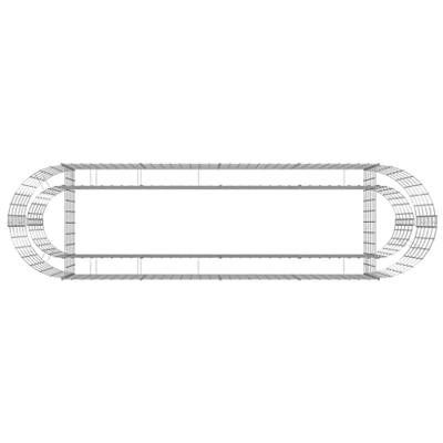 VidaXL Gabion plantenbak verhoogd 190x50x50 cm gegalvaniseerd ijzer