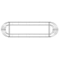 VidaXL Gabion plantenbak verhoogd 190x50x50 cm gegalvaniseerd ijzer - thumbnail