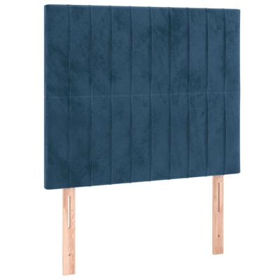 Boxspring met matras en LED fluweel donkerblauw 140x190 cm - thumbnail