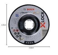 Bosch Accessoires X-LOCK Slijpschijf Expert for Metal 125x2.5x22.23mm, gebogen - 25 stuk(s) - 2608619257 - thumbnail