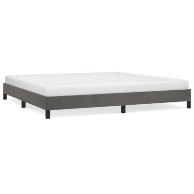 Bedframe zonder matras 200x200 cm fluweel donkergrijs