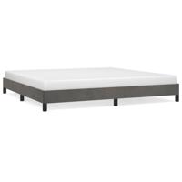 Bedframe zonder matras 200x200 cm fluweel donkergrijs - thumbnail