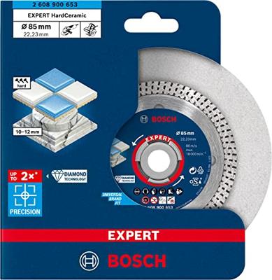 Bosch Accessoires EXPERT HardCeramic diamantdoorslijpschijf 85 x 22 |23 x 1 |6 x 7 mm - 2608900653 Bosch Accessoires EXPERT HardCeramic diamantdoorslijpschijf 85 x 22 |23 x 1 |6 x 7 mm - 2608900653