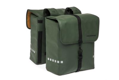 Dubbele fietstas New Looxs Odense 39 liter 34 x 16 x 38 cm (x2) - groen Dubbele fietstas New Looxs Odense 39 liter 34 x 16 x 38 cm (x2) - groen