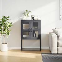 Hoge kast 68x39x107 cm staal antracietkleurig - thumbnail