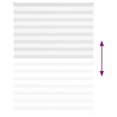 VidaXL Zebra rolgordijn 160x230 cm stofbreedte 155,9cm polyester wit