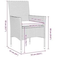 5-Delige Tuinset Met Kussens Beige Poly Rattan - thumbnail
