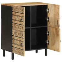 Dressoir 60x33,5x75 cm massief ruw mangohout - thumbnail