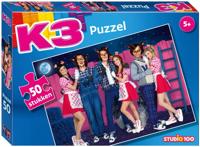 K3 Puzzel 3 Biggetjes en de Wolven 50 Stukjes + Poster - thumbnail