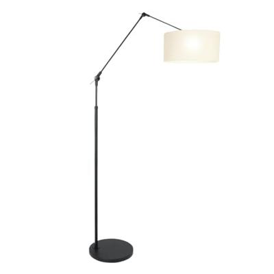 Steinhauer Vloerlamp prestige chic 8114zw zwart kap wit linnen