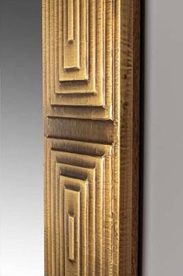 Dutchbone Spiegel 'Volan' mangohout, 110x70cm, kleur goud - thumbnail