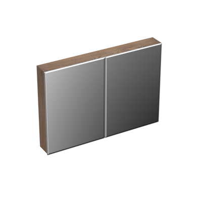 Spiegelkast Forzalaqua Uni 100x68.5x12.5 Cm 2 Deuren Tweezijdig Spiegel Eiken Havanna Spiegelkast Forzalaqua Uni 100x68.5x12.5 Cm 2 Deuren Tweezijdig Spiegel Eiken Havanna