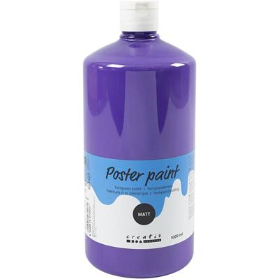 Creativ Company Tempera verf mat, violet, 1000 ml/ 1 fles
