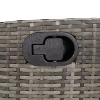 5-delige Tuinset met kussens poly rattan grijs - thumbnail