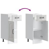 Keuken onderkast Kalmar bewerkt hout hoogglans wit - thumbnail