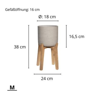 Plantenpot Charlie M (Feet High) grijs 23x23x38cm Plantenpot Charlie M (Feet High) grijs 23x23x38cm