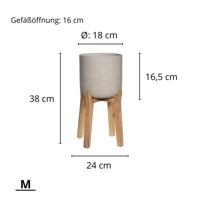 Plantenpot Charlie M (Feet High) grijs 23x23x38cm - thumbnail