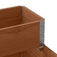 VidaXL Verhoogde plantenbak 3-laags 120x80 cm massief grenenhout bruin - thumbnail