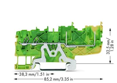 WAGO 2020-1407 Basisklem 50 stuk(s)