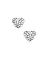 TFT Oorknoppen Hart Zirkonia Zilver Gerhodineerd Glanzend 6 mm x 7 mm - thumbnail