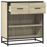 Dressoir 68x35x76 cm bewerkt hout sonoma eikenkleurig - thumbnail