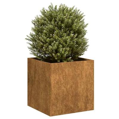 Plantenbak roestig 40x40x40 cm weervast staal