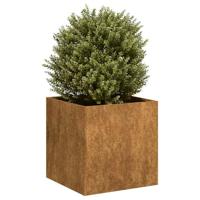 Plantenbak roestig 40x40x40 cm weervast staal - thumbnail