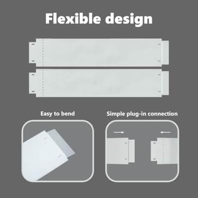 VidaXL Gazonranden 5 pcs zilver 100 x 25 x 0,07 cm