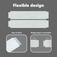 VidaXL Gazonranden 5 pcs zilver 100 x 25 x 0,07 cm - thumbnail