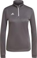 adidas Entrada 22 Trainingstrui 1/4-Zip Dames Grijs Wit - thumbnail