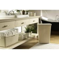 Curver Jute Wasmand met deksel 58L - 2 stuks - Gebroken Wit - thumbnail