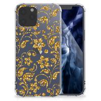 iPhone 12 Pro Max Case Gouden Bloemen - thumbnail