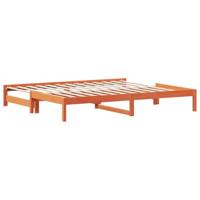 Slaapbank met onderschuifbed 80x200 cm massief grenenhout - thumbnail