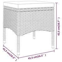 5-delige Loungeset poly rattan zwart - thumbnail