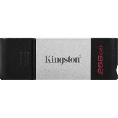 Kingston Technology DataTraveler 80 USB flash drive 256 GB USB Type-C 3.2 Gen 1 (3.1 Gen 1) Zwart, Zilver