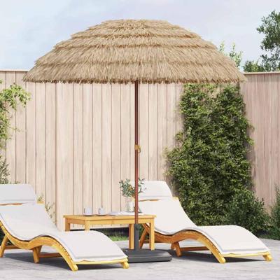 Strandparasol Bruin 206 x 209.5 cm Staal Strandparasol Bruin 206 x 209.5 cm Staal