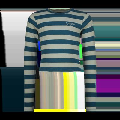 Vingino winter top meisjes - groen - Basic crop top - rib, strepen