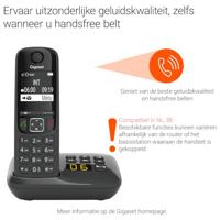 Gigaset AS690A Huistelefoon Zwart - thumbnail