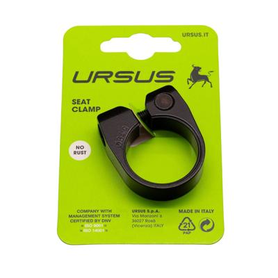 Zadelpenklem Ursus ø34.9 mm aluminium - zwart