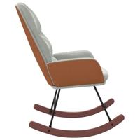 Schommelstoel fluweel lichtgrijs - thumbnail