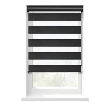 Fenstr Duo rolgordijn Nice lichtdoorlatend - zwart (15060) - Leen Bakker